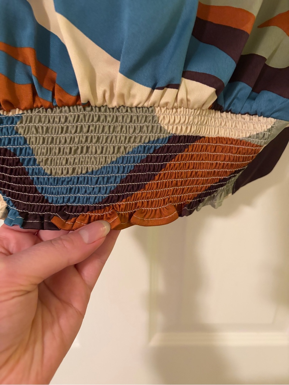 Dynamite Multi-Color Wave Twist-Front Crop Top - Picture 4 of 6